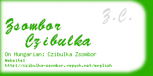zsombor czibulka business card